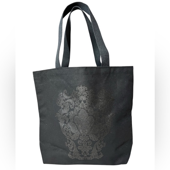 Anna Sui Handbags - Anna Sui x Target Black Canvas Tote Bag w/Vibrant Purple Lining, Limited Edition